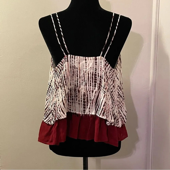 ANTHROPOLOGIE NWOT Olivia Layered Cami in Neutral Motif - Picture 6 of 11